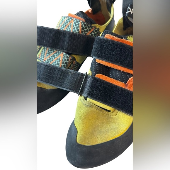 🧗Boreal Diabolo Climbing Shoes woman’s  Velcro Yellow Orange Black - Picture 5 of 8